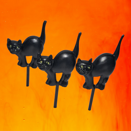 8 pcs Black Cat Halloween Cupcake Picks