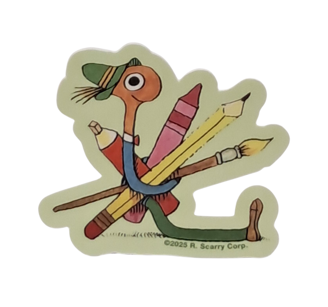 Richard Scarry Busy Town Lowly the Worm Sticker