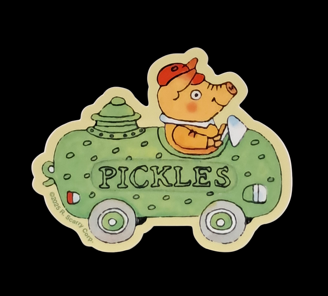 Richard Scarry Busy Town Pickle Car Sticker
