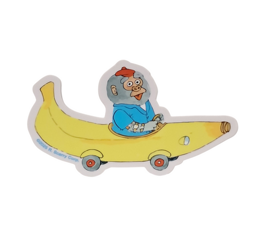 Richard Scarry Busy Town Banana Car Sticker