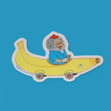 Load image into Gallery viewer, Richard Scarry Busy Town Banana Car Sticker