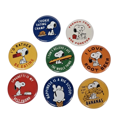Snoopy Food Series Pinback Buttons Choice