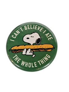 Snoopy Food Series Pinback Buttons Choice