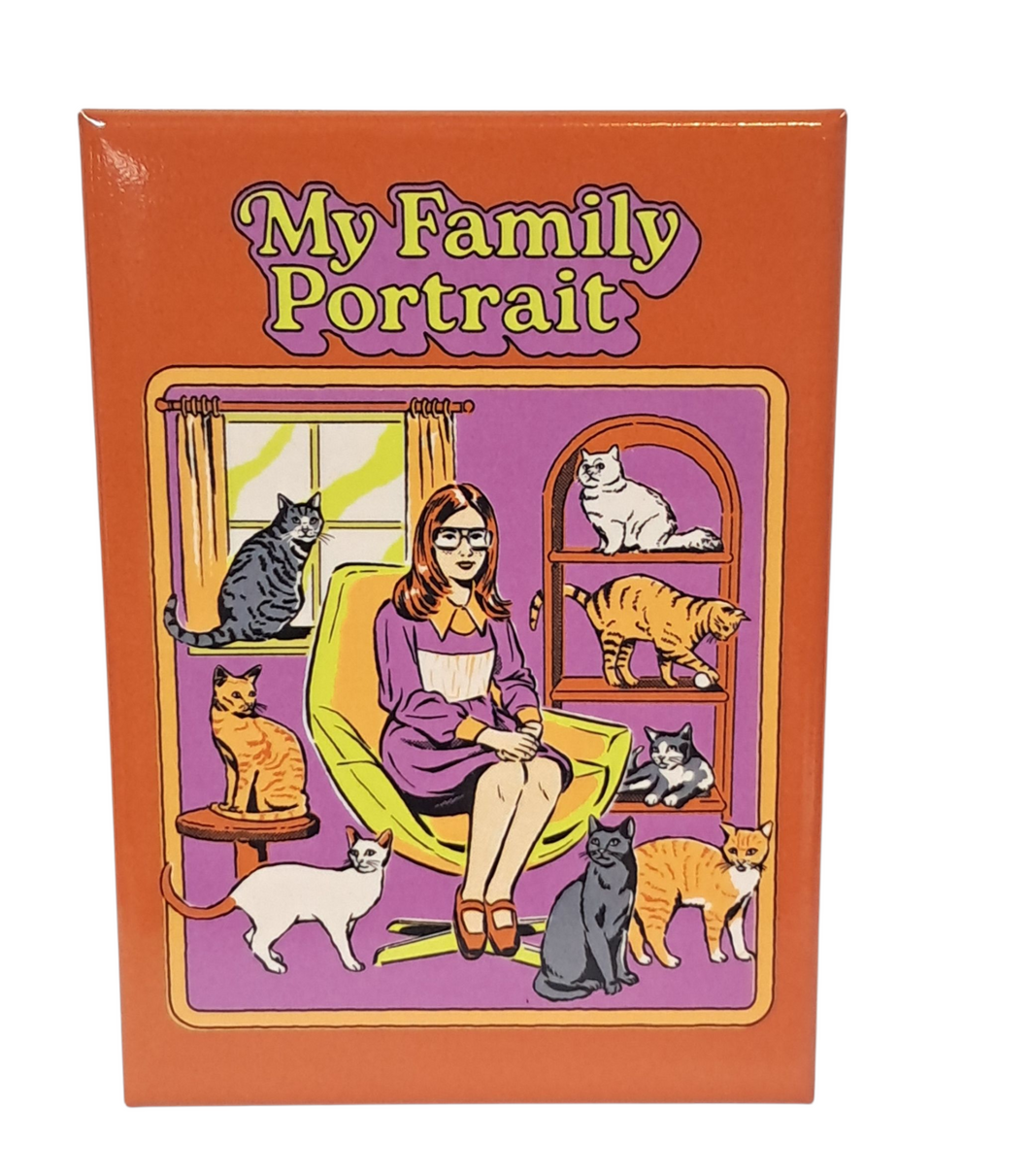 Family Portrait Cats Refrigerator Magnet