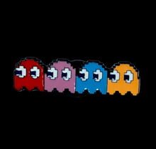 Load image into Gallery viewer, Colorful Pac Man Ghosts Enamel Pin