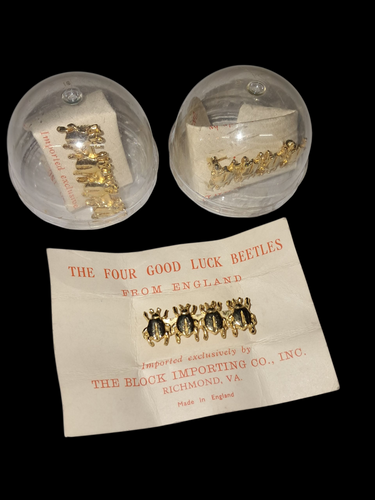 60's Four Good Luck Beetles Brooch Gumball Prize