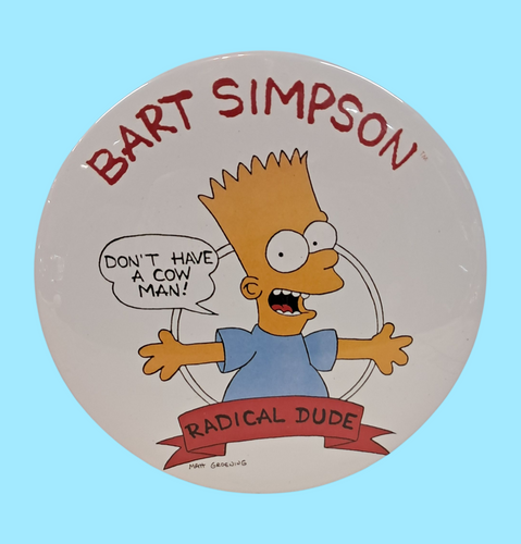 Giant Vintage Bart Simpsons Pinback Button