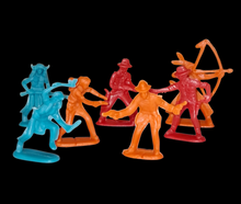 Load image into Gallery viewer, 6 pcs Assorted Colorful Plastic Cowboys and Indians Toys