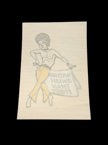 Mid Century Rather Swish Than Fight Temporary Tattoo