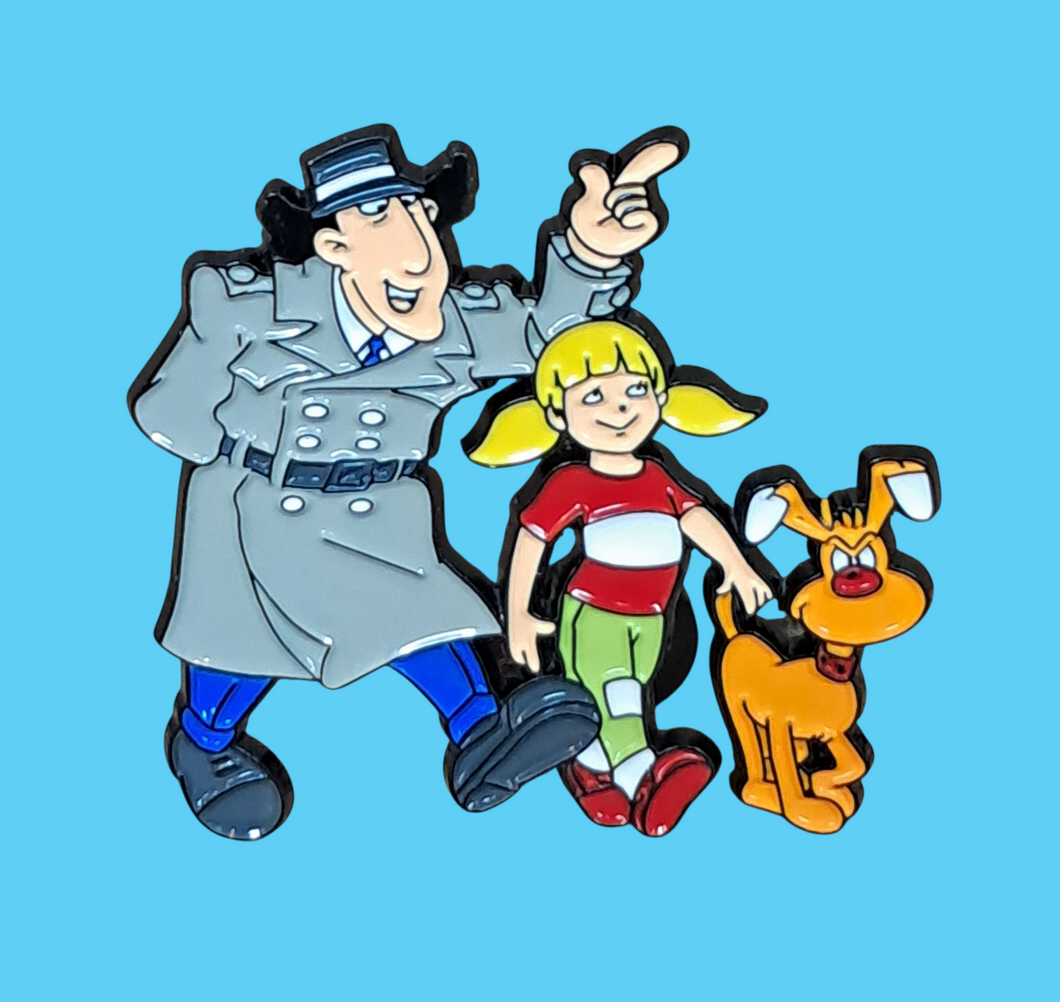 Inspector Gadget Penny and Brain Enamel Pin