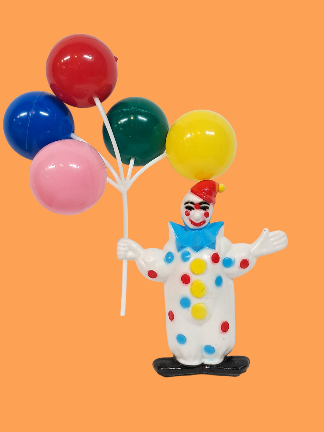 Circus Clown Vintage Cake Topper With Balloons