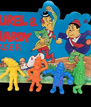 Load image into Gallery viewer, 1983 Laurel and Hardy Colorful Erasers Set of 4