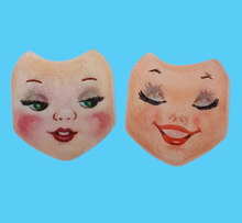 Load image into Gallery viewer, Unused Mid Century Doll Face Flicker Card
