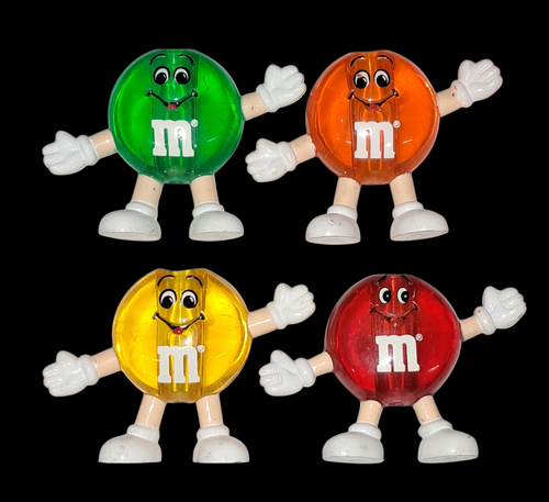 4 pc 1990’s Replacement M&M’s Character Christmas Tree Light Covers