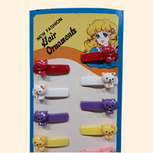 Load image into Gallery viewer, NOS 60's/70's Children's Barrettes on Display Card