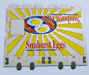 Vintage Sunburst Unused Egg Carton