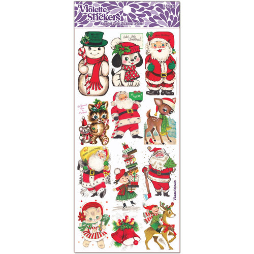 Retro Look Christmas Stickers Pack