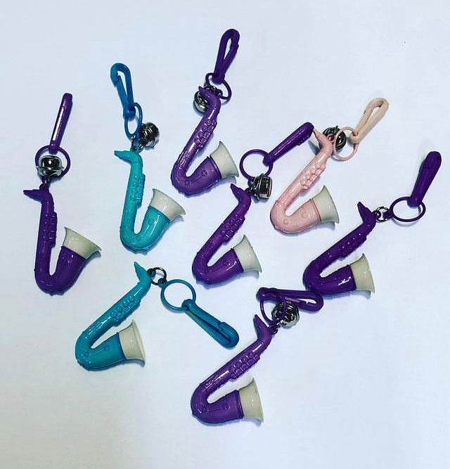 1980’s Saxophone Plastic Bell Clip Charms