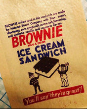 Load image into Gallery viewer, 1930’s Brownie Ice Cream Sandwich Bag