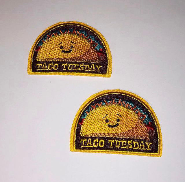 Retro Look Taco Tuesday Iron On Patch