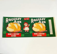 Load image into Gallery viewer, 1970’s Unused Raggedy Ann Fruit Can Label