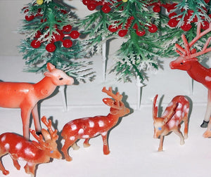 Family of 6 Winter Craft Deer