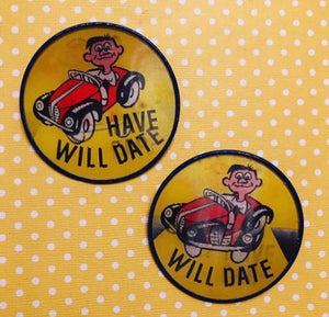 Have Car Will Date Lenticular Pinback Button