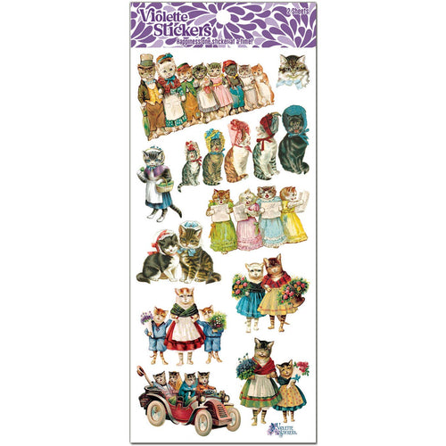Victorian Cat Sing Along Stickers Pack