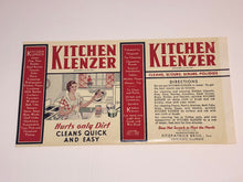 Load image into Gallery viewer, Unused 1930’s Kitchen Klenzer Label