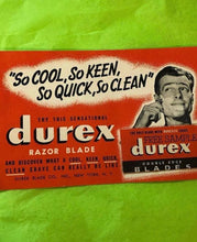 Load image into Gallery viewer, Mid Century Durex Razor Blade Sample Card