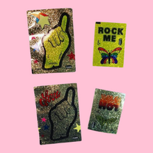 Load image into Gallery viewer, 80’s Unopened Glitter Glove Sticker Pack