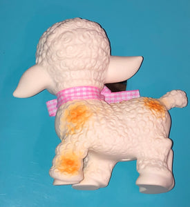 Cute Small Retro Look Squeak Lamb