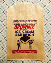 Load image into Gallery viewer, 1930’s Brownie Ice Cream Sandwich Bag