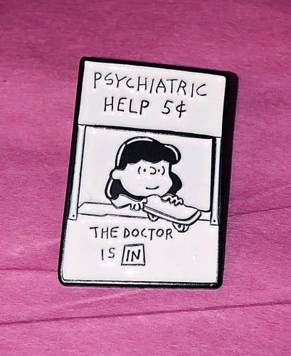 Lucy Van Pelt Peanuts Psychiatrist Enamel Pin