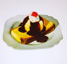 Load image into Gallery viewer, 1950’s Cardboard Die Cut Hot Fudge Sundae Cake Diner Sign