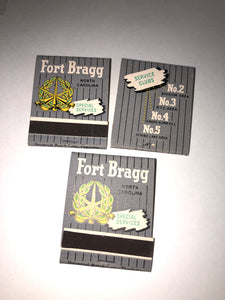 WWII Era Fort Bragg Unstruck Matchbook