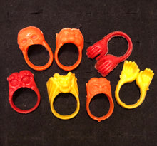 Load image into Gallery viewer, 6 Pcs Assorted 60’s/70’s Monster Rings