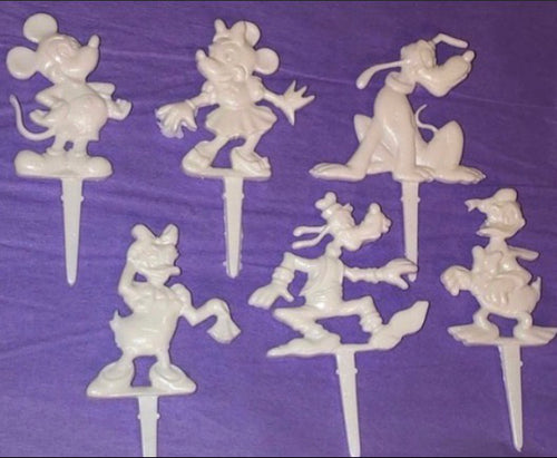 Mid Century Unused Walt Disney Character Candle Holder Set