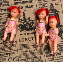 Load image into Gallery viewer, Tiny Jointed Dime Store Sleepy Eye Dolls