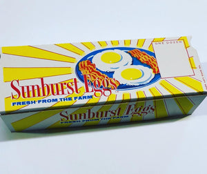 Vintage Sunburst Unused Egg Carton