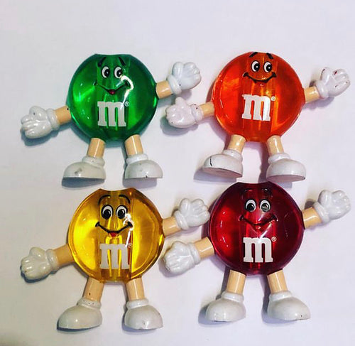 4 pc 1990’s Replacement M&M’s Character Christmas Tree Light Covers