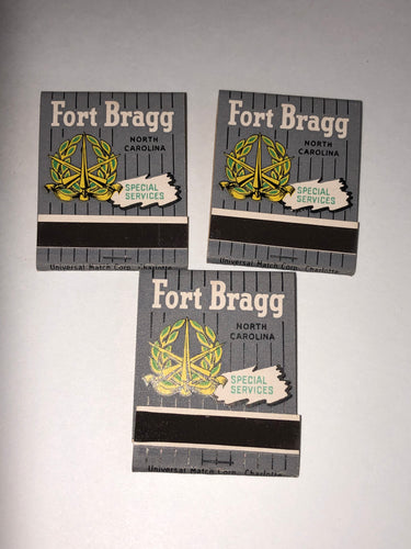 WWII Era Fort Bragg Unstruck Matchbook