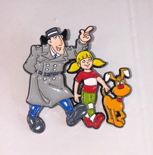 Inspector Gadget Penny and Brain Enamel Pin