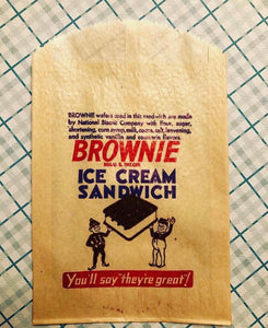 1930’s Brownie Ice Cream Sandwich Bag