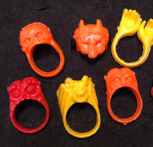 Load image into Gallery viewer, 6 Pcs Assorted 60’s/70’s Monster Rings