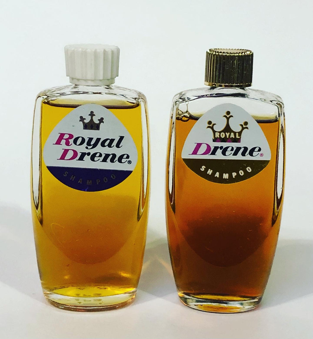 1950’s Unused Royal Drene Shampoo Bottle