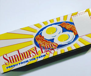 Vintage Sunburst Unused Egg Carton