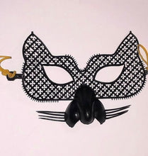 Load image into Gallery viewer, Adorable Mid Century Cat Masquerade Mask