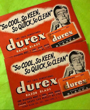 Load image into Gallery viewer, Mid Century Durex Razor Blade Sample Card