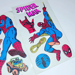 70's/80's Spiderman Puffy Sticker Sheet Choice